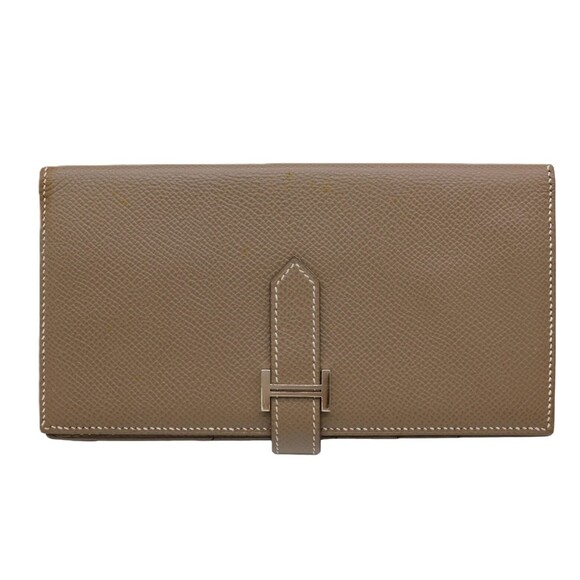 HERMES Gray Leather Wallet - Picture 1 of 14